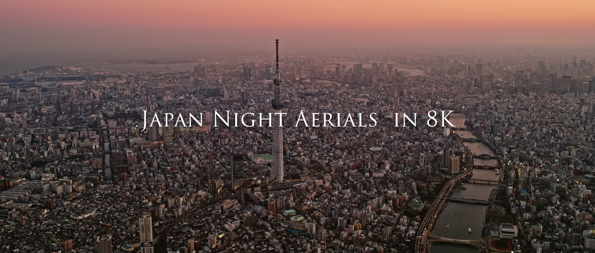Japan Night Aerials in 8K [cropped for 4K MP4]